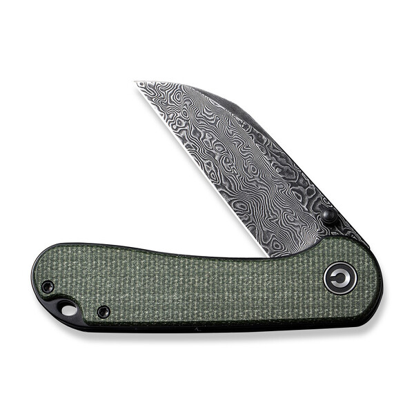 Джобен нож CIVIVI Elementum Micarta Green / Damascus