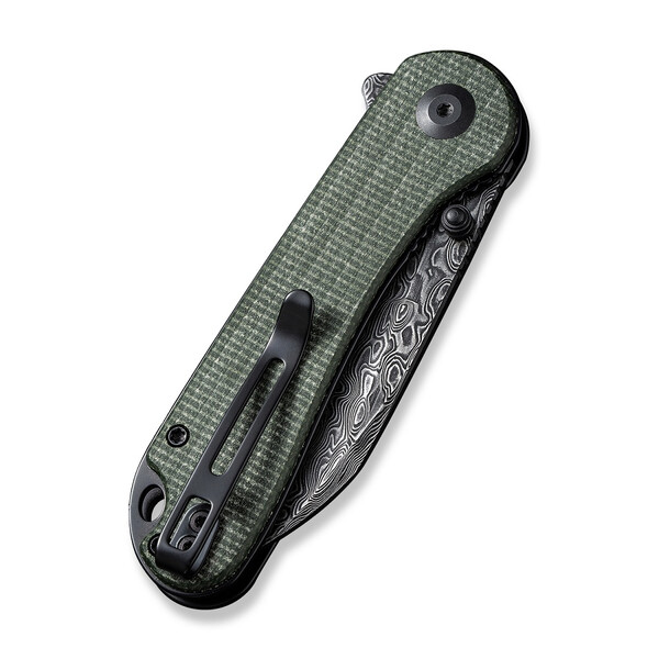 Джобен нож CIVIVI Elementum Micarta Green / Damascus