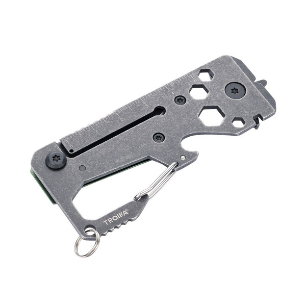 Многофункционален мини инструмент/ключодържател Troika - TOOLINATOR CARD, зелен