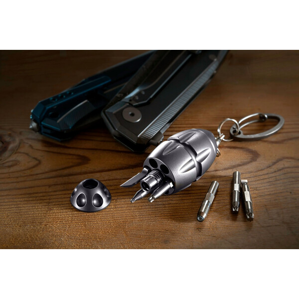 Ключодържател LionSteel Eggie keychain - Blue titanium