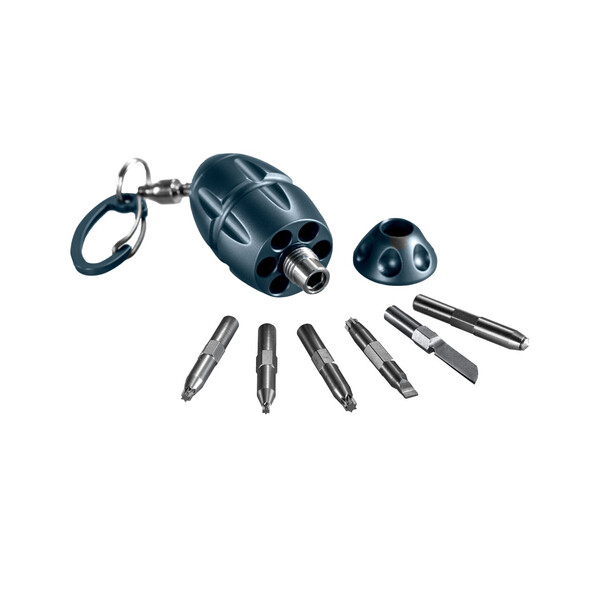 Ключодържател LionSteel Eggie keychain - Blue titanium