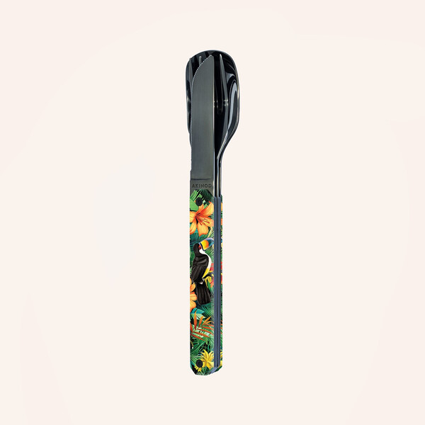 Комплект за хранене Akinod Straight Cutlery 12H34, Toucan
