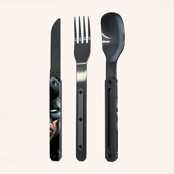 Комплект за хранене Akinod Straight Cutlery 12H34, Batman