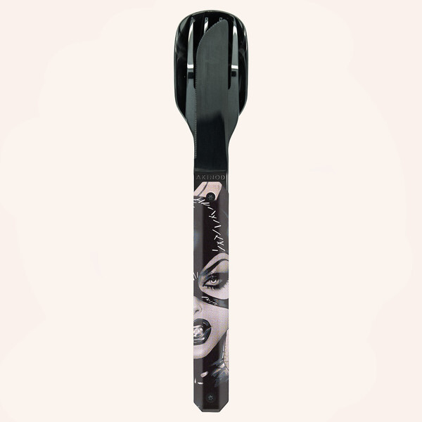Комплект за хранене Akinod Straight Cutlery 12H34, Catwoman