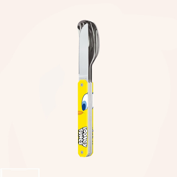 Комплект за хранене Akinod Straight Cutlery 12H34, Tweety Bird