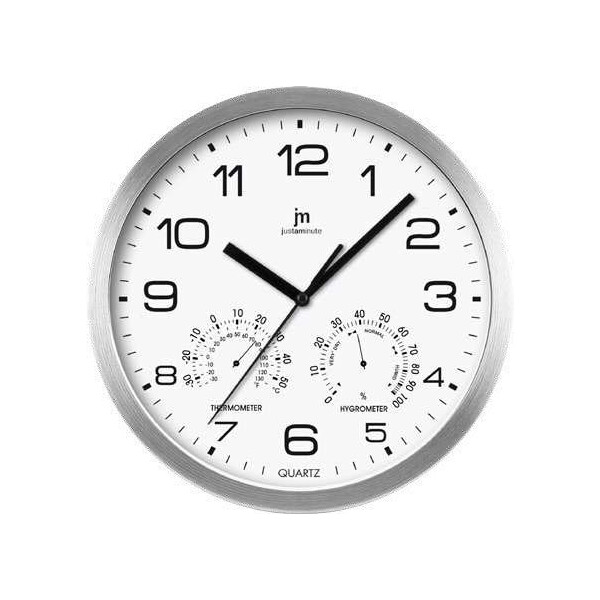 Часовник Lowell / Justminute, хигро/термометър, Ф30, бял