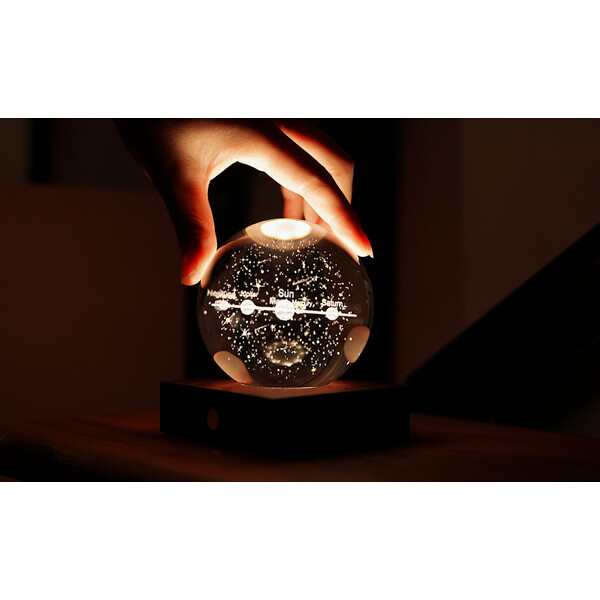 Нощна лампа Ginko Amber Crystal Light Solar System