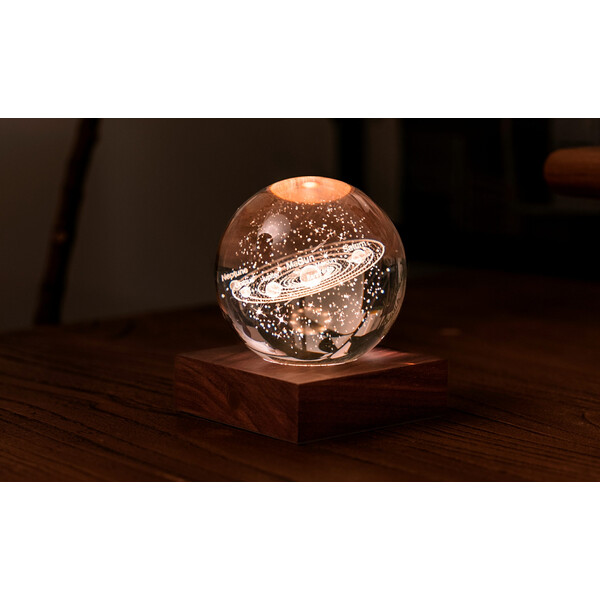 Нощна лампа Ginko Amber Crystal Light Solar System