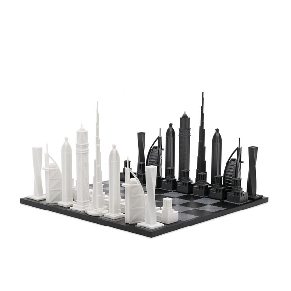 Шах Skyline Chess - Dubai Edition, дървено игрално поле