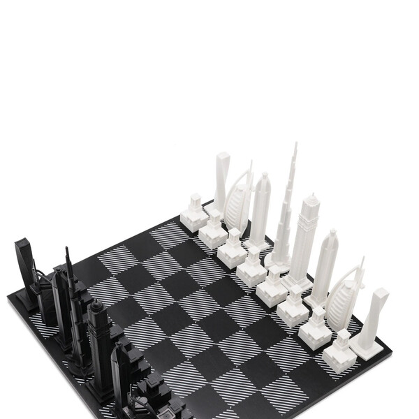 Шах Skyline Chess - Dubai Edition, дървено игрално поле