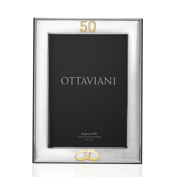 Фоторамка сребро Ottaviani miro-silver "50 years of marriage" 13x18 см