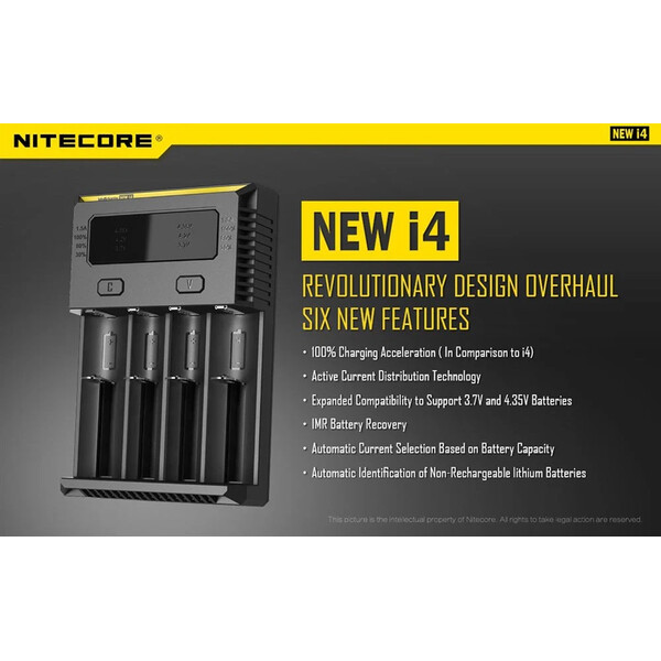 Зарядно Nitecore NEW i4 за четири батерии