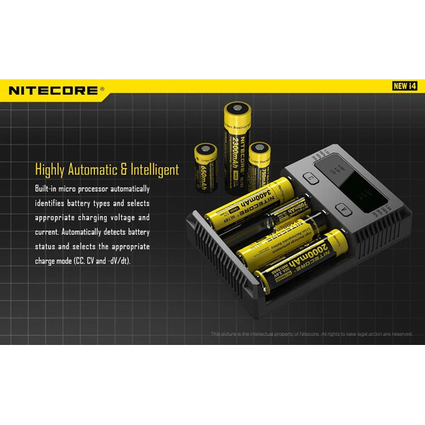 Зарядно Nitecore NEW i4 за четири батерии
