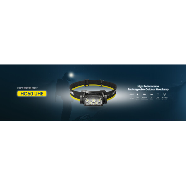 LED фенер-челник Nitecore HC60 UHE