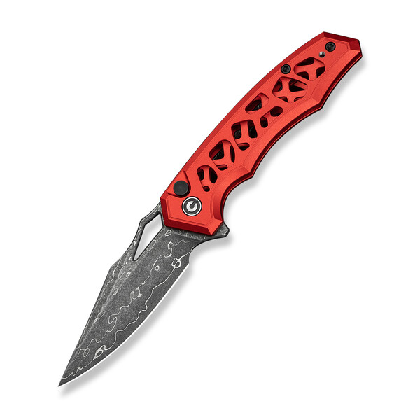 Джобен нож CIVIVI Anaaki Aluminum Red / Damascus
