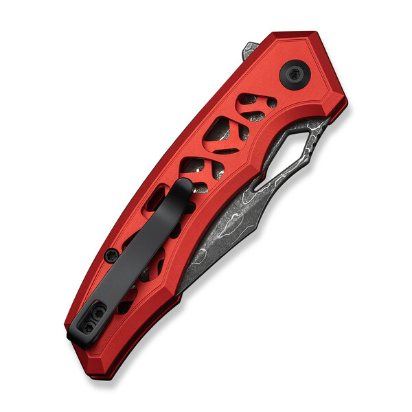 Джобен нож CIVIVI Anaaki Aluminum Red / Damascus