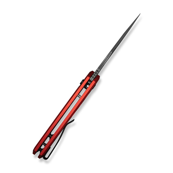 Джобен нож CIVIVI Anaaki Aluminum Red / Damascus
