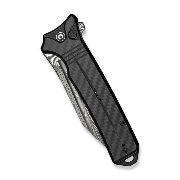 Джобен нож CIVIVI Neurohaptic Carbon Fiber Overlay/ Black G10 Handle / Damascus