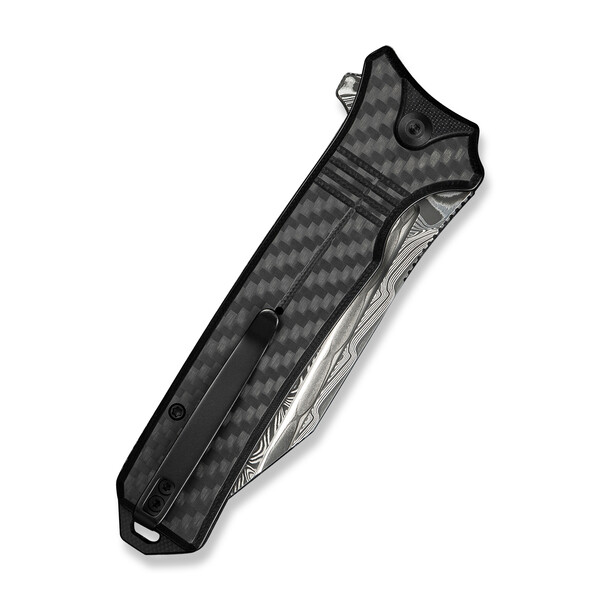 Джобен нож CIVIVI Neurohaptic Carbon Fiber Overlay/ Black G10 Handle / Damascus