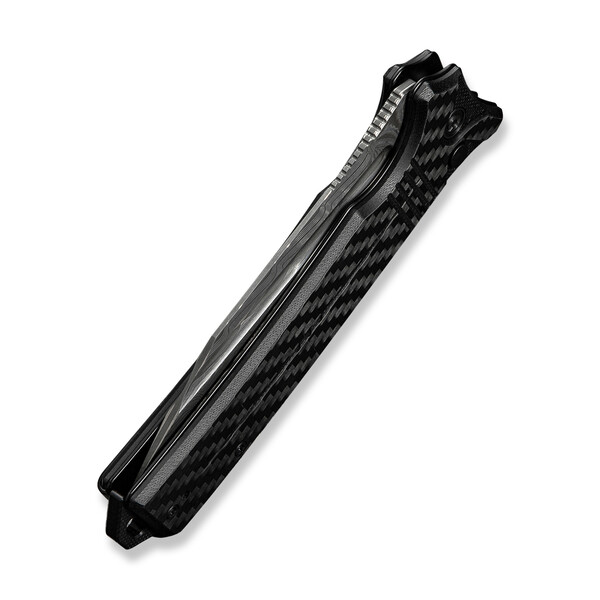 Джобен нож CIVIVI Neurohaptic Carbon Fiber Overlay/ Black G10 Handle / Damascus