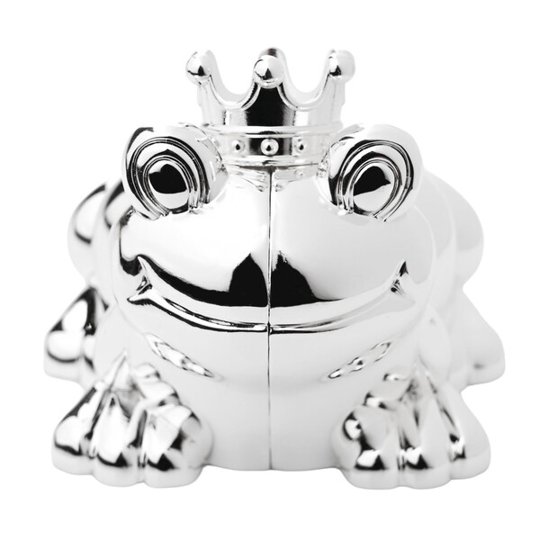 Касичка Bambino Frog with Crown, посребрена