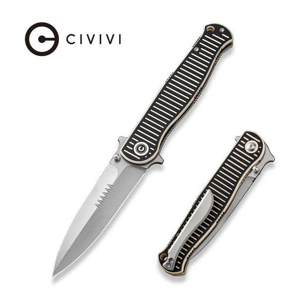 Джобен нож CIVIVI RS71 Milled Ivory / Black G10