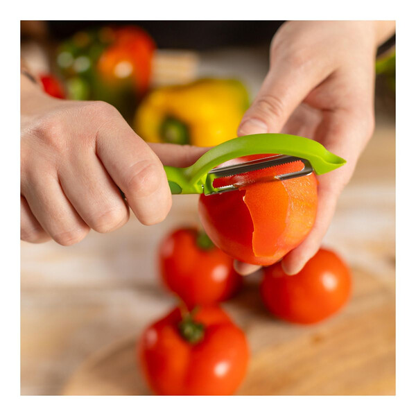 Белачка Kuhn Rikon Peeler Piranha Swivel, зелена