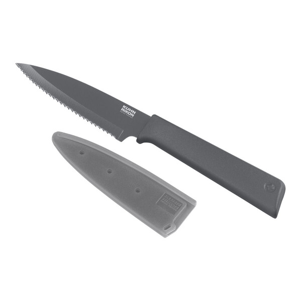Нож Kuhn Rikon COLORI+ Paring Knife, назъбено острие, сив