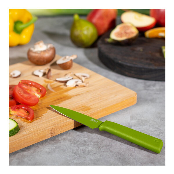 Нож Kuhn Rikon COLORI+ Paring Knife, гладко острие, зелен