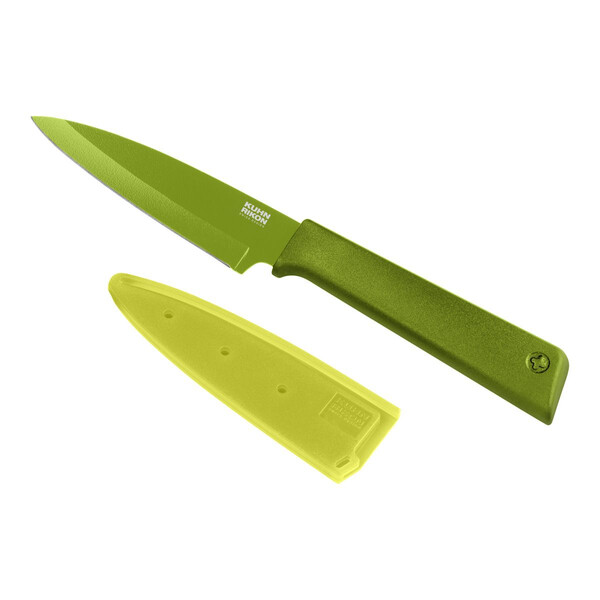 Нож Kuhn Rikon COLORI+ Paring Knife, гладко острие, зелен