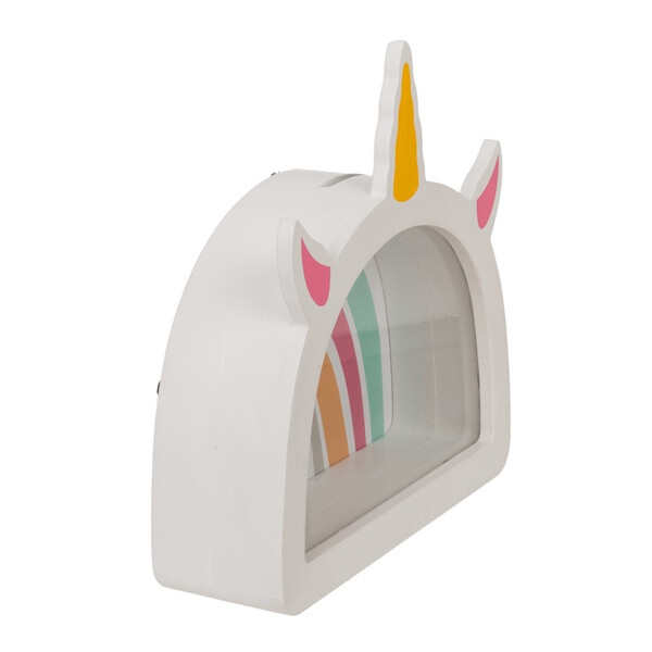 Дървена касичка “Rainbow unicorn“Дървена касичка “Rainbow unicorn“