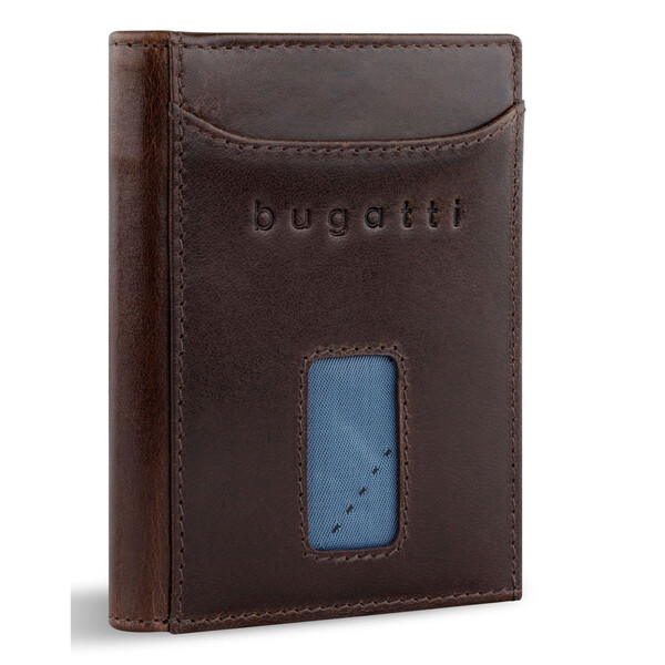 Кожен портфейл Bugatti Secure Slim Special Mini, кафяв