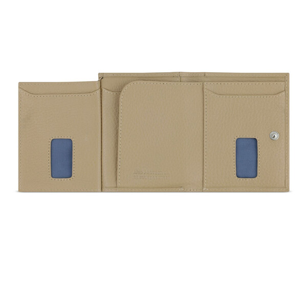 Кожен портфейл Bugatti Secure Slim Special Zip Mini, бежов