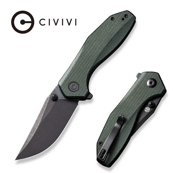 Джобен нож CIVIVI ODD 22 Green Canvas Micarta