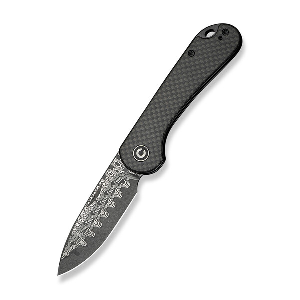 Джобен нож CIVIVI Elementum Slip Joint Twill Carbon Fiber / Damascus