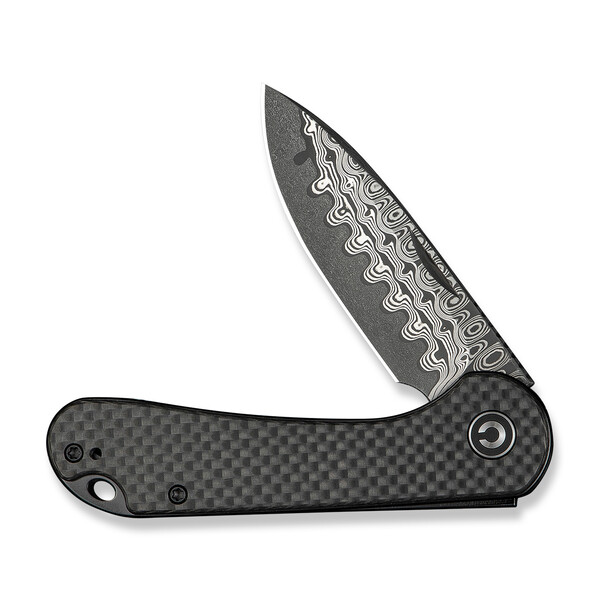 Джобен нож CIVIVI Elementum Slip Joint Twill Carbon Fiber / Damascus