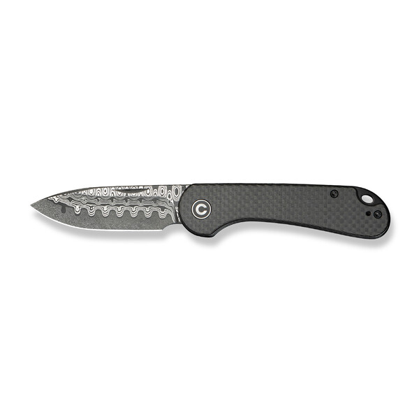 Джобен нож CIVIVI Elementum Slip Joint Twill Carbon Fiber / Damascus