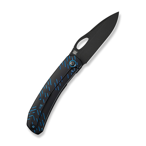 Джобен нож WEKNIFE Inmate Black Titanium With Blue Raindrops