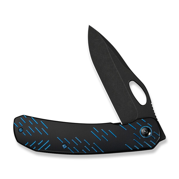 Джобен нож WEKNIFE Inmate Black Titanium With Blue Raindrops