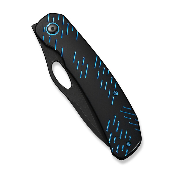 Джобен нож WEKNIFE Inmate Black Titanium With Blue Raindrops