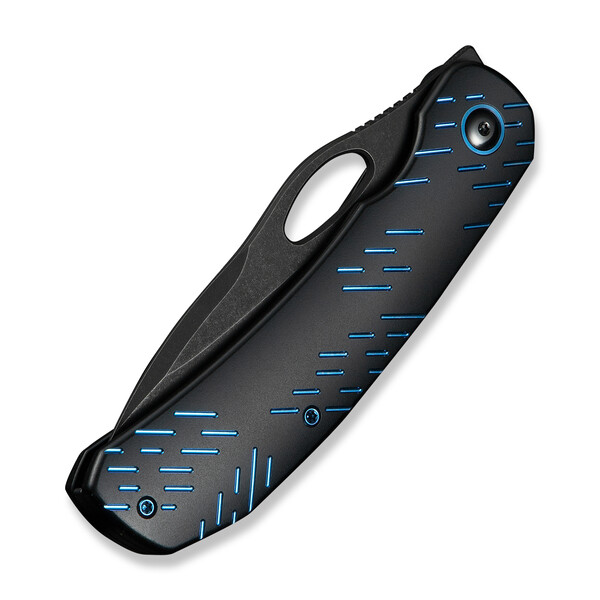 Джобен нож WEKNIFE Inmate Black Titanium With Blue Raindrops