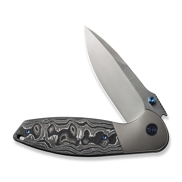 Джобен нож WEKNIFE Nitro OG Polished Bead Blasted Titanium & Aluminum Foil Carbon Fiber Inlay