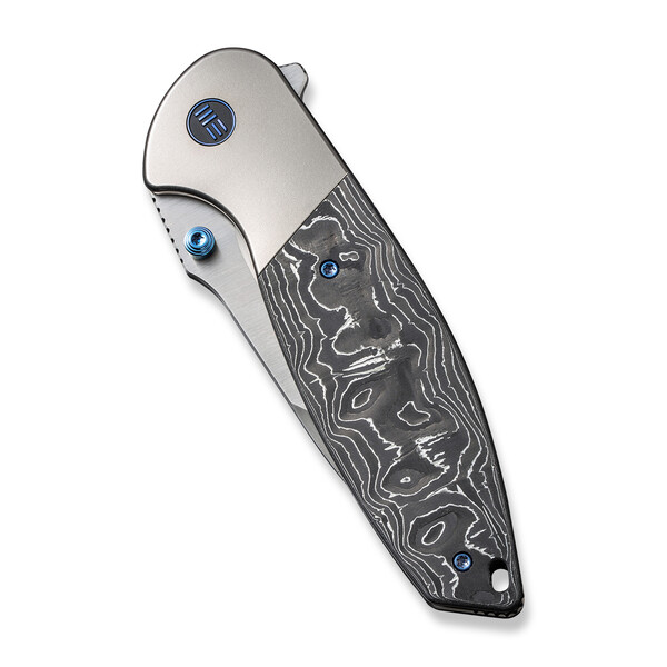 Джобен нож WEKNIFE Nitro OG Polished Bead Blasted Titanium & Aluminum Foil Carbon Fiber Inlay