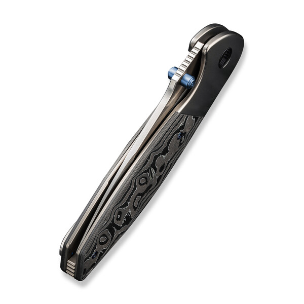 Джобен нож WEKNIFE Nitro OG Polished Bead Blasted Titanium & Aluminum Foil Carbon Fiber Inlay