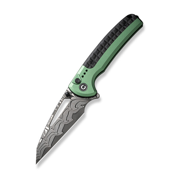 Джобен нож CIVIVI Sentinel Strike Aluminum Green & Black FRN / Damascus