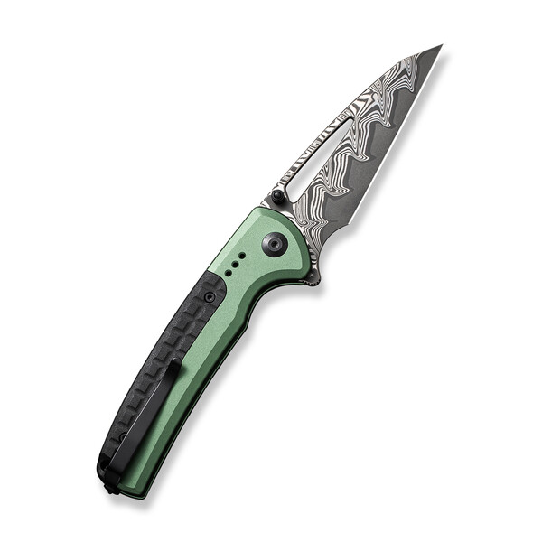 Джобен нож CIVIVI Sentinel Strike Aluminum Green & Black FRN / Damascus