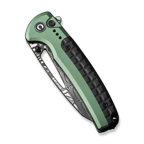 Джобен нож CIVIVI Sentinel Strike Aluminum Green & Black FRN / Damascus