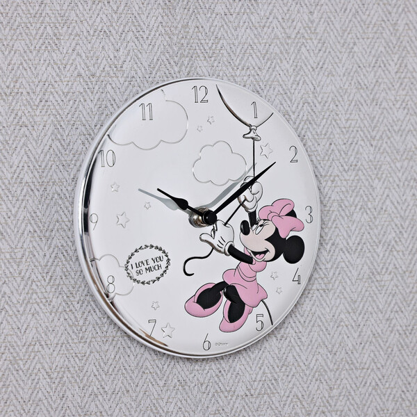 Стенен часовник Disney Minnie, посребрен
