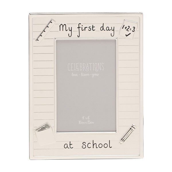 Посребрена фоторамка My First Day at School 4"x6"
