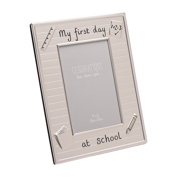 Посребрена фоторамка My First Day at School 4"x6"